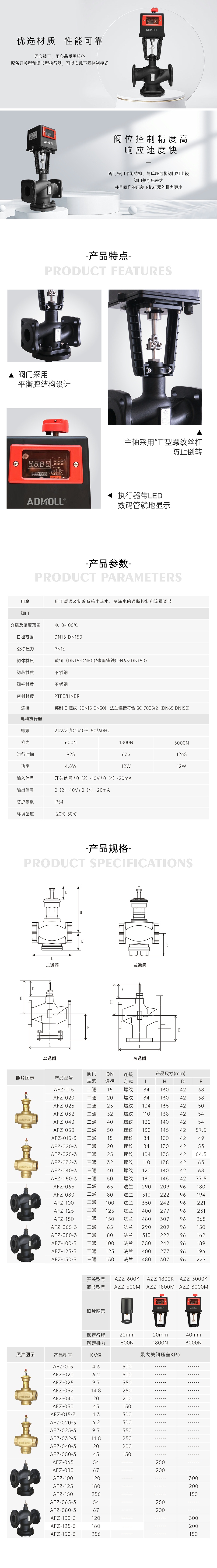 艾德默AFZ系列電動(dòng)座閥
