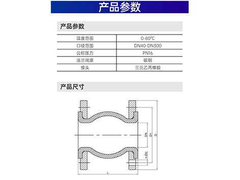 橡膠軟接頭工作范圍與性能保障